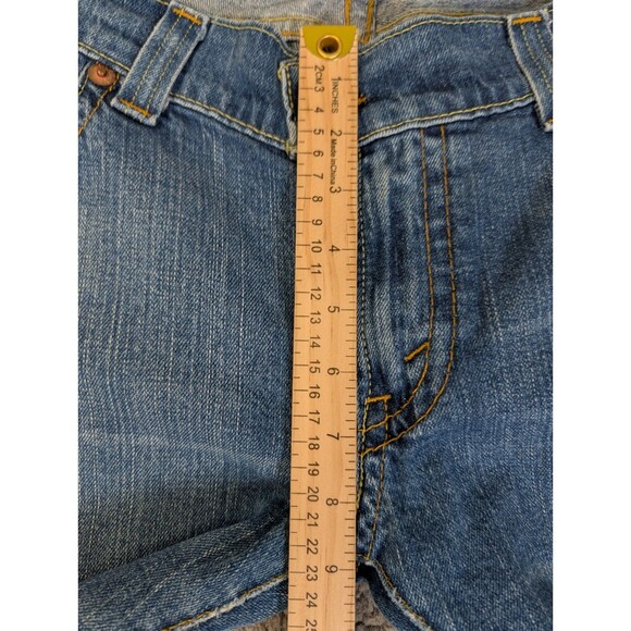 LEVI'S 504 Slouch Flared Low Rise Stretch Blue Denim Jeans Women's 11 M 32x31 - Picture 7 of 14